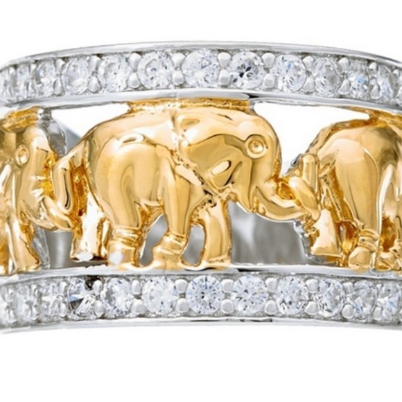 Sterling Silver Unisex Elephant Band/Ring - Picture 3 of 8